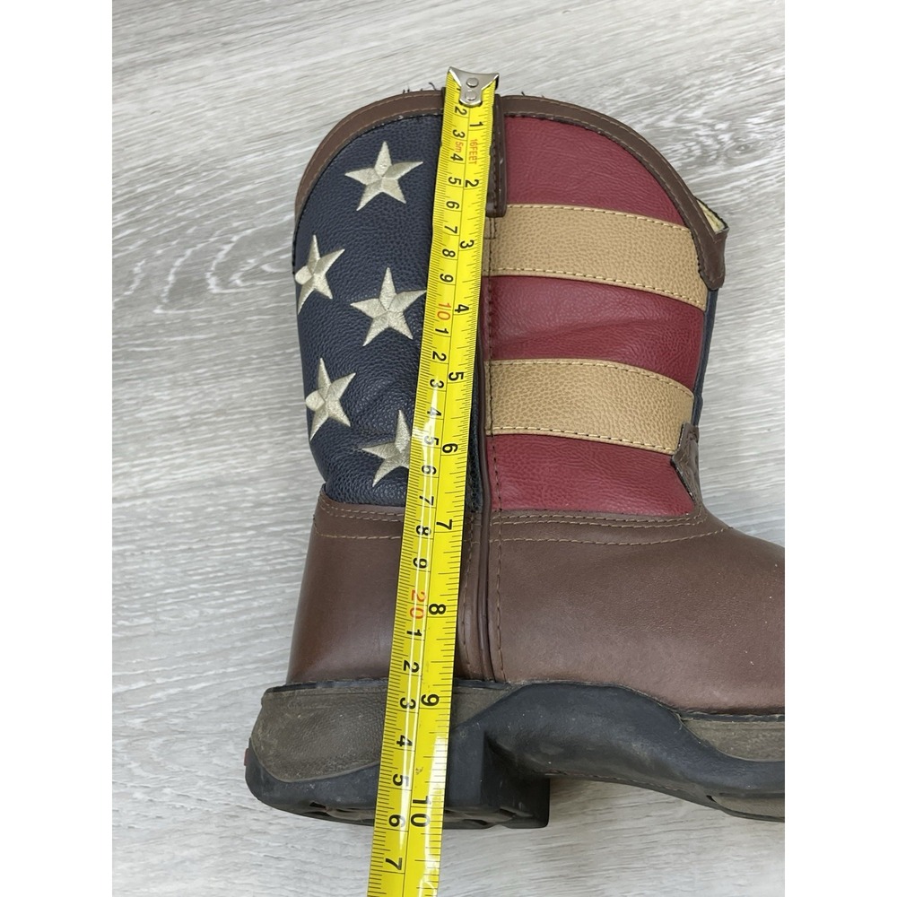 Durango BT245 Kid's Patriotic Western Flag Cowboy Boots Brown 5 USA Flag Pull On - Picture 9 of 13